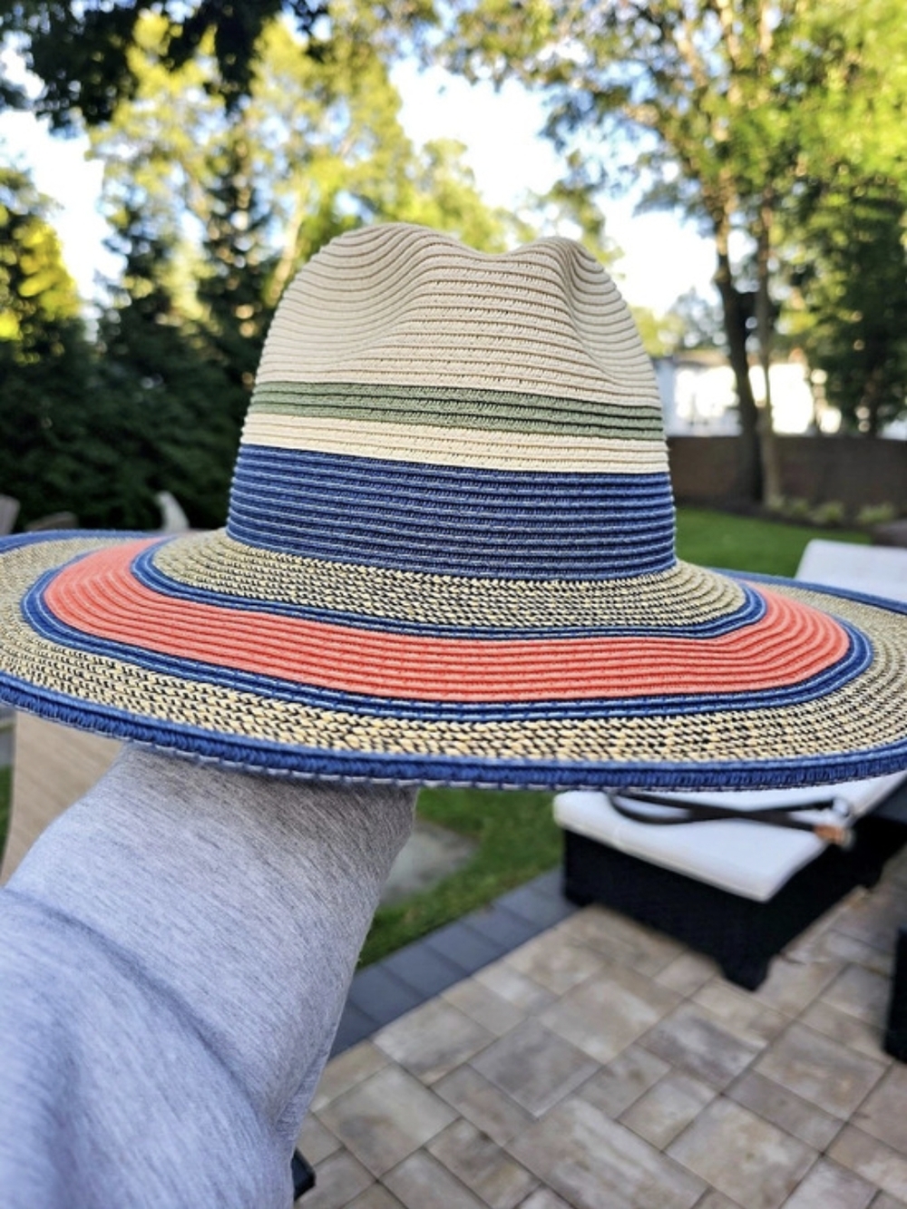 San Diego Hat Wide Brim Color Block Hat Like New